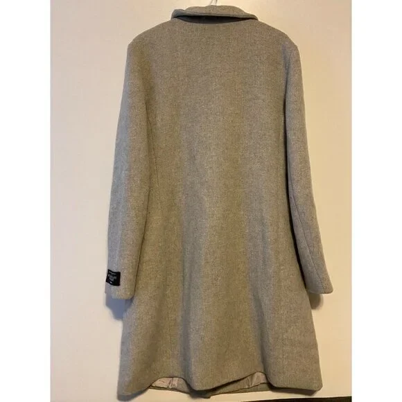 Le Chateau Wool Blend Funnel Neck Asymmetrical Grey Coat Size XXL - Picture 7 of 9
